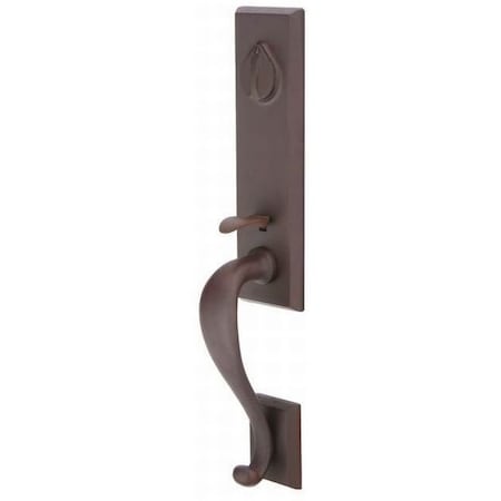 Emtek Medium Bronze Handleset 450512DMBLH 450512DMBLH